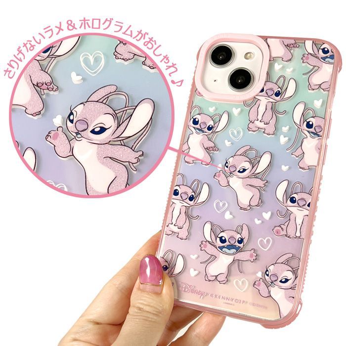 メール便 送料無料 iPhone14 ディズニー エンジェル x SKINNYDIP