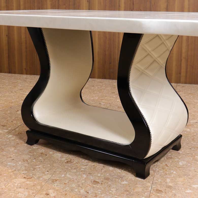 ダイニング5点セット 150cm 大理石 4人用 長方形 テーブルセット BLK