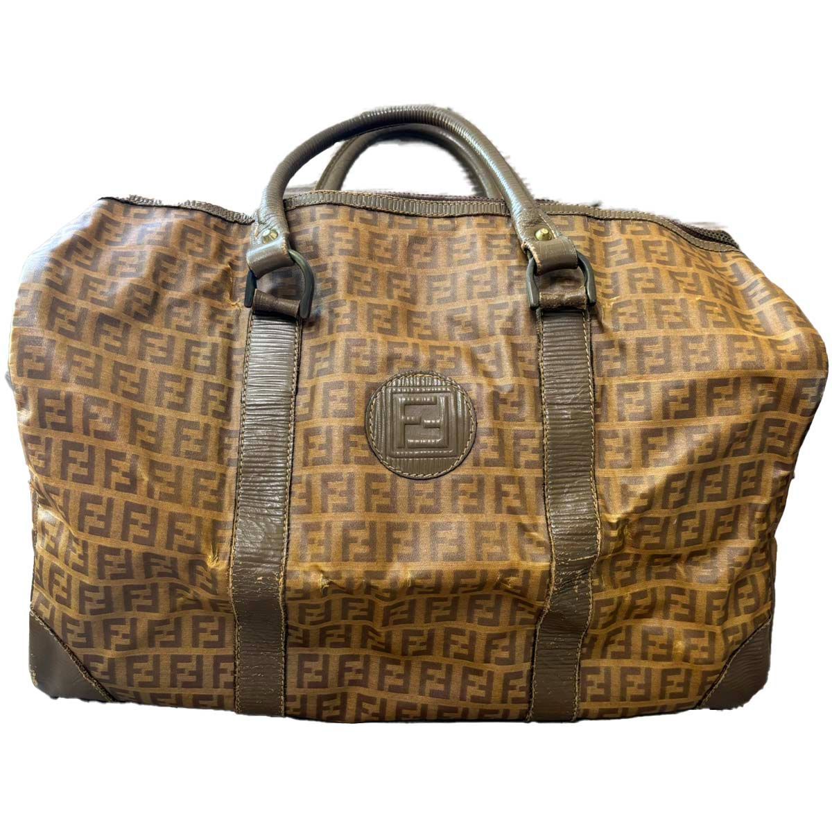送料無料】【訳あり】FENDI/フェンディ/ミニボストンバッグ/ズッカ柄 
