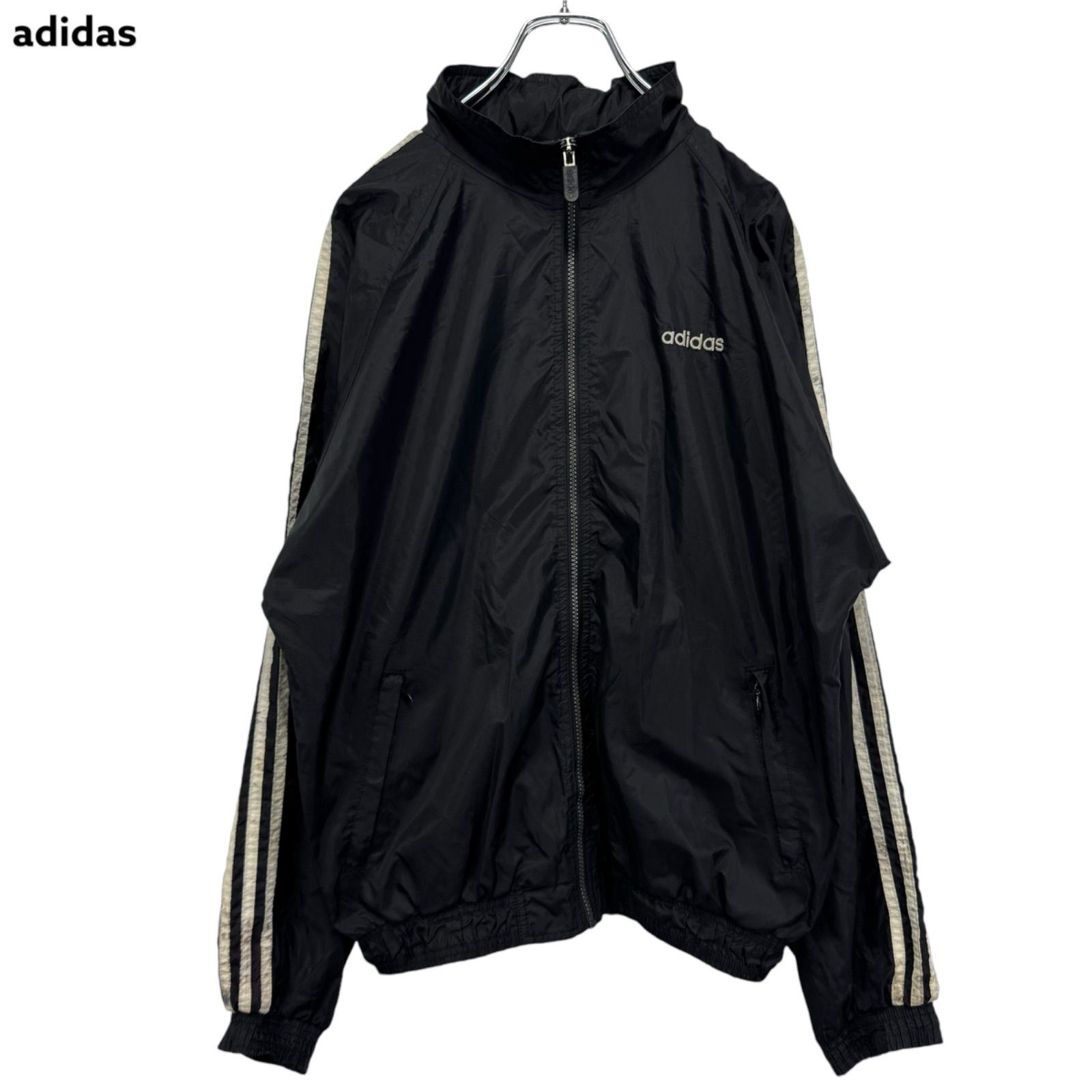 80s adidas Logo Embroidery Nylon Zip-up Jacket アディダス ナイロン 