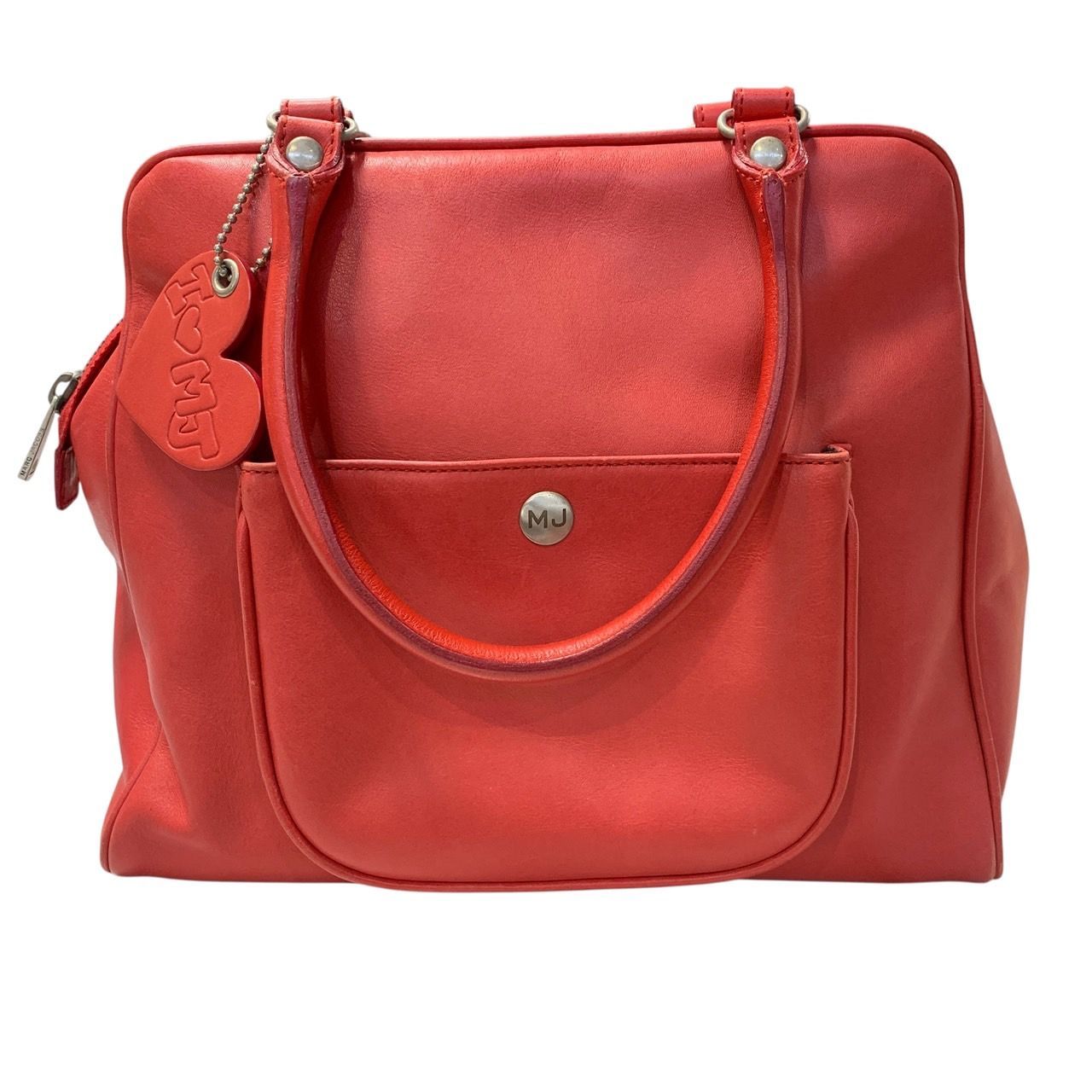 ♪2916 MARC JACOBS マークジェイコブス 赤 ハンドバッグ 中古