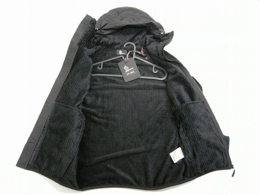 サイズM■新品■モンクレール GRENOBLE フリースパーカー 黒 メンズ MONCLER GRENOBLE モンクレール グルノーブル フーディー