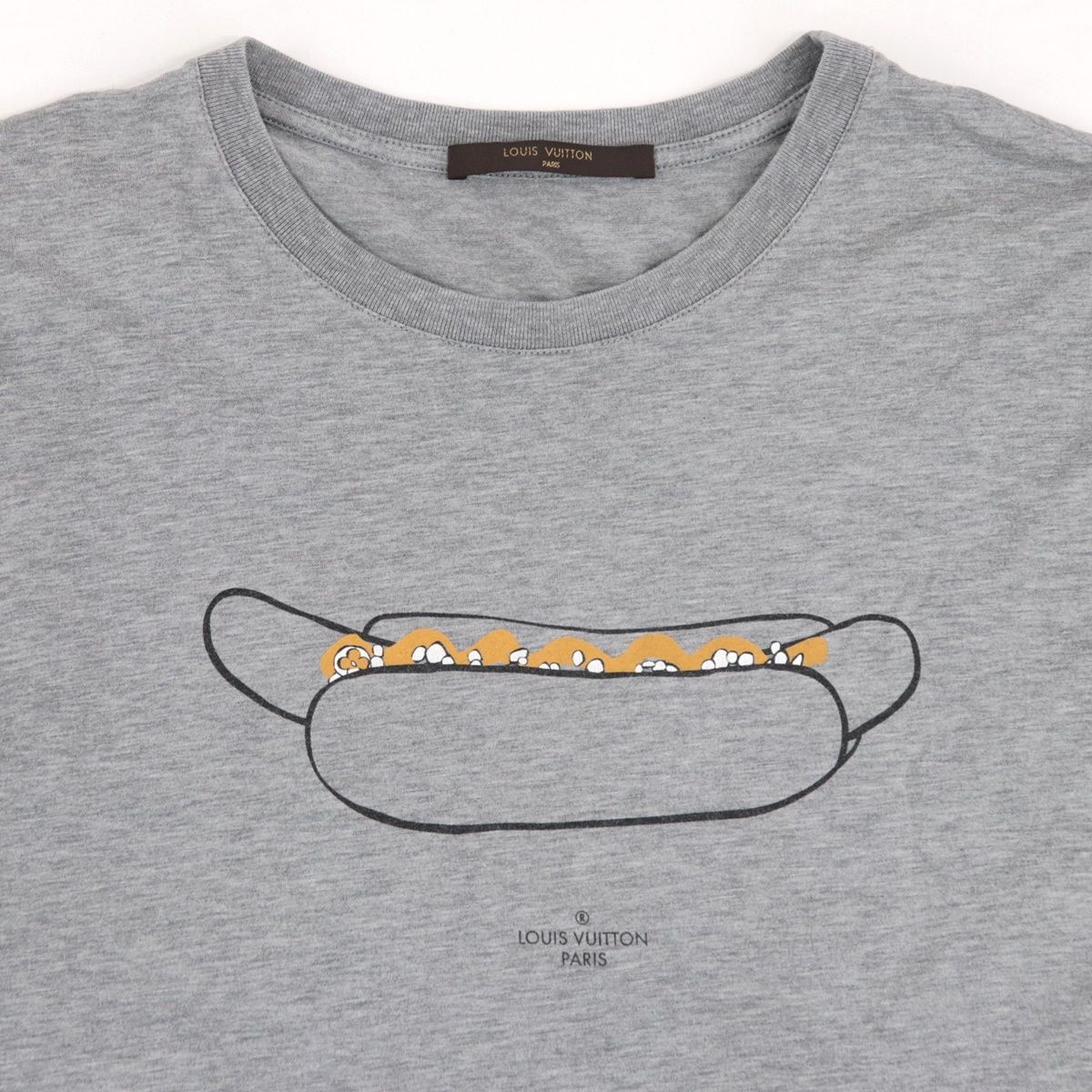 美品 ルイ・ヴィトン 14SS ホットドッグプリント半袖Tシャツ メンズ 