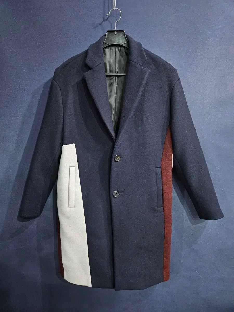 SYSTEM HOMME ネイビー COLOR メンズ セミオーバーサイズ 95 コート