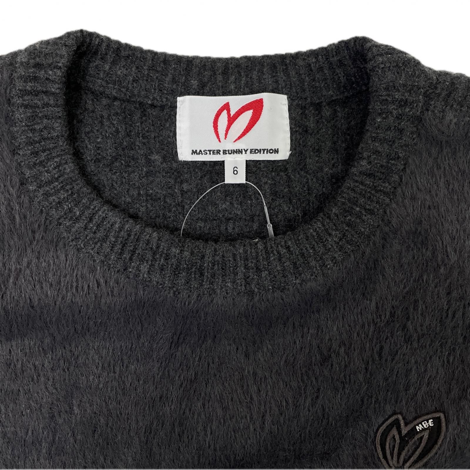メンズ マスターバニーエディション MASTER BUNNY EDITION ニット 6 LL 濃いグレー 長袖 クルーネック LLC-HASEGAWATOSO_COM