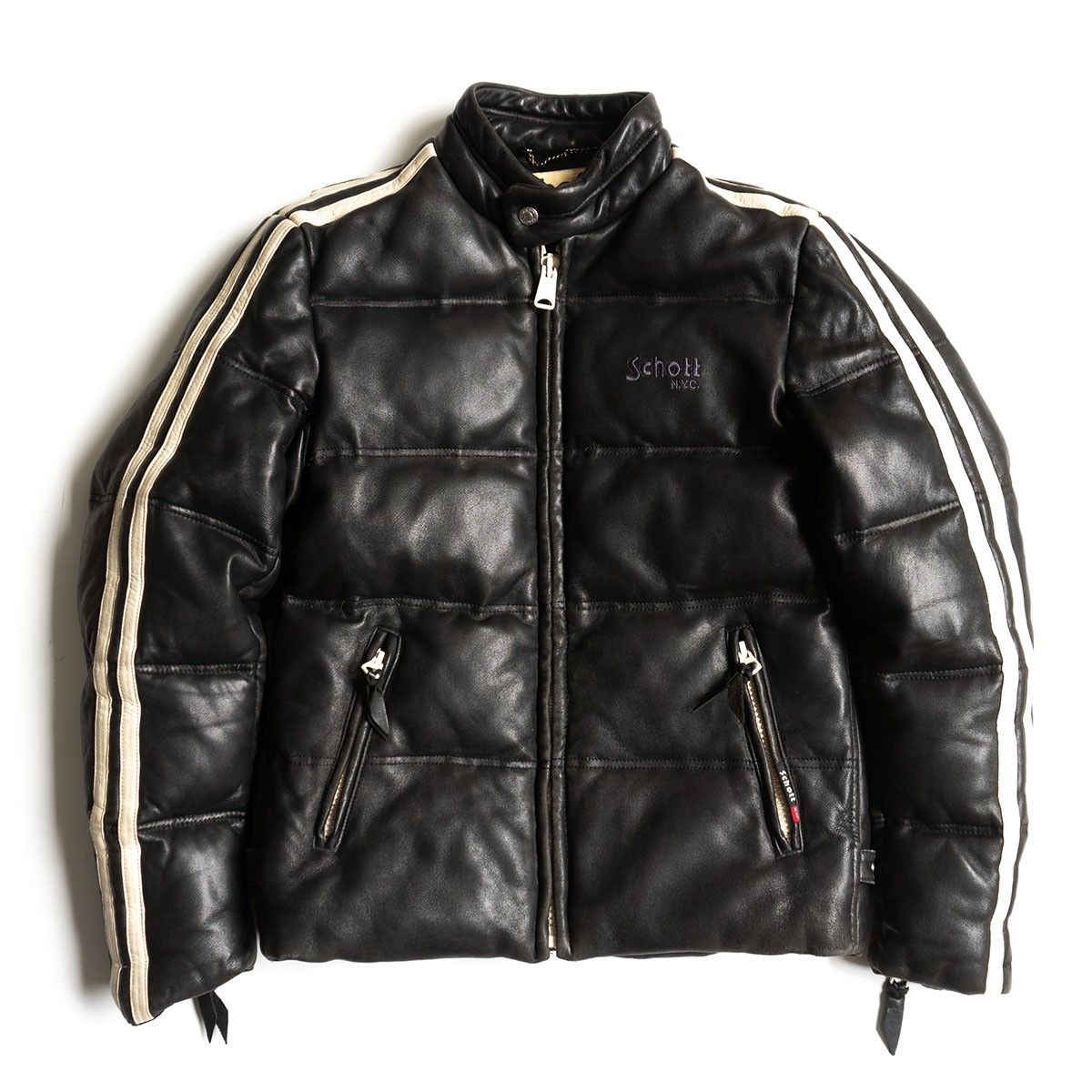 Schott N.Y.C 30%OFF!! (ショット) レザー ダウン ジャケット