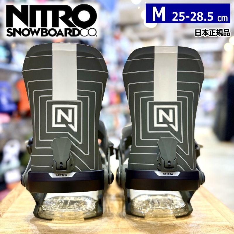 25-26 NITRO ONE ｶﾗｰ Shadow Mｻｲｽﾞ ナイトロ メンズ スノーボード バインディング 日本