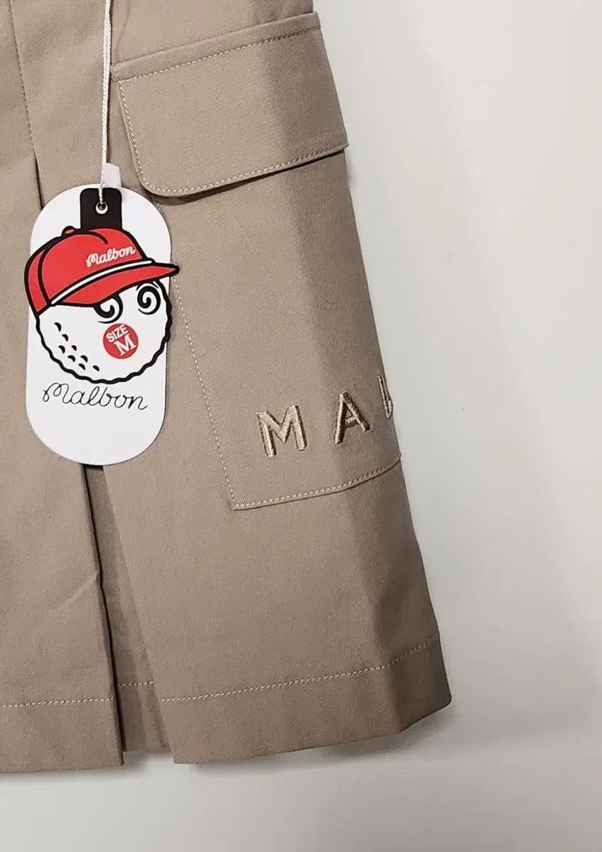MALBON GOLF マルボンゴルフ ゴルフ カーゴ プリーツ スカート ベージュ