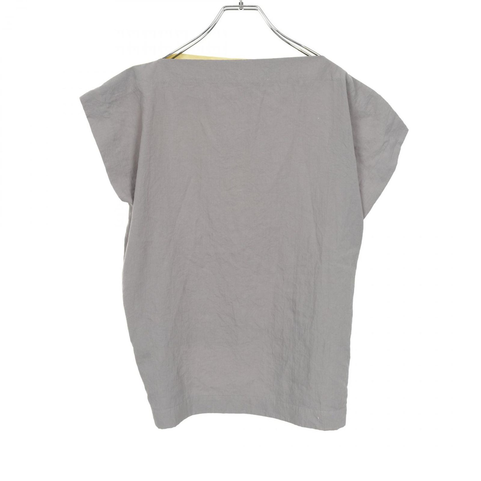 イッセイミヤケ ISSEY MIYAKE ベスト グレー コットン トップス グレー イエロー レディース Used A