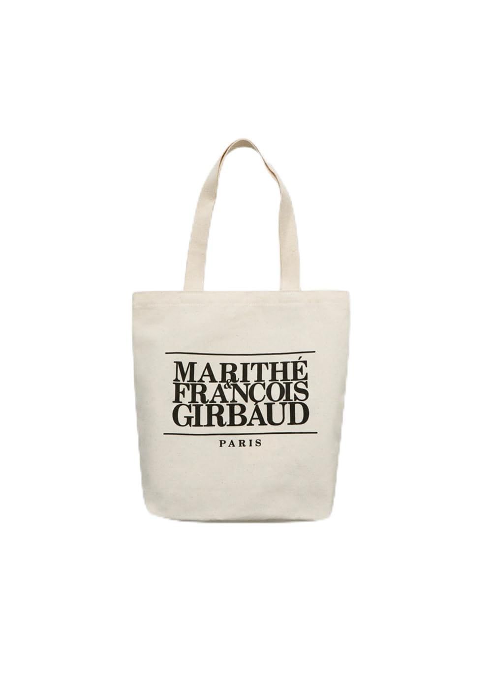 ナチュラル 【マリテフランソワジルボー】CLASSIC LOGO ECO BAG BLACK エコバック (ナチュラル)