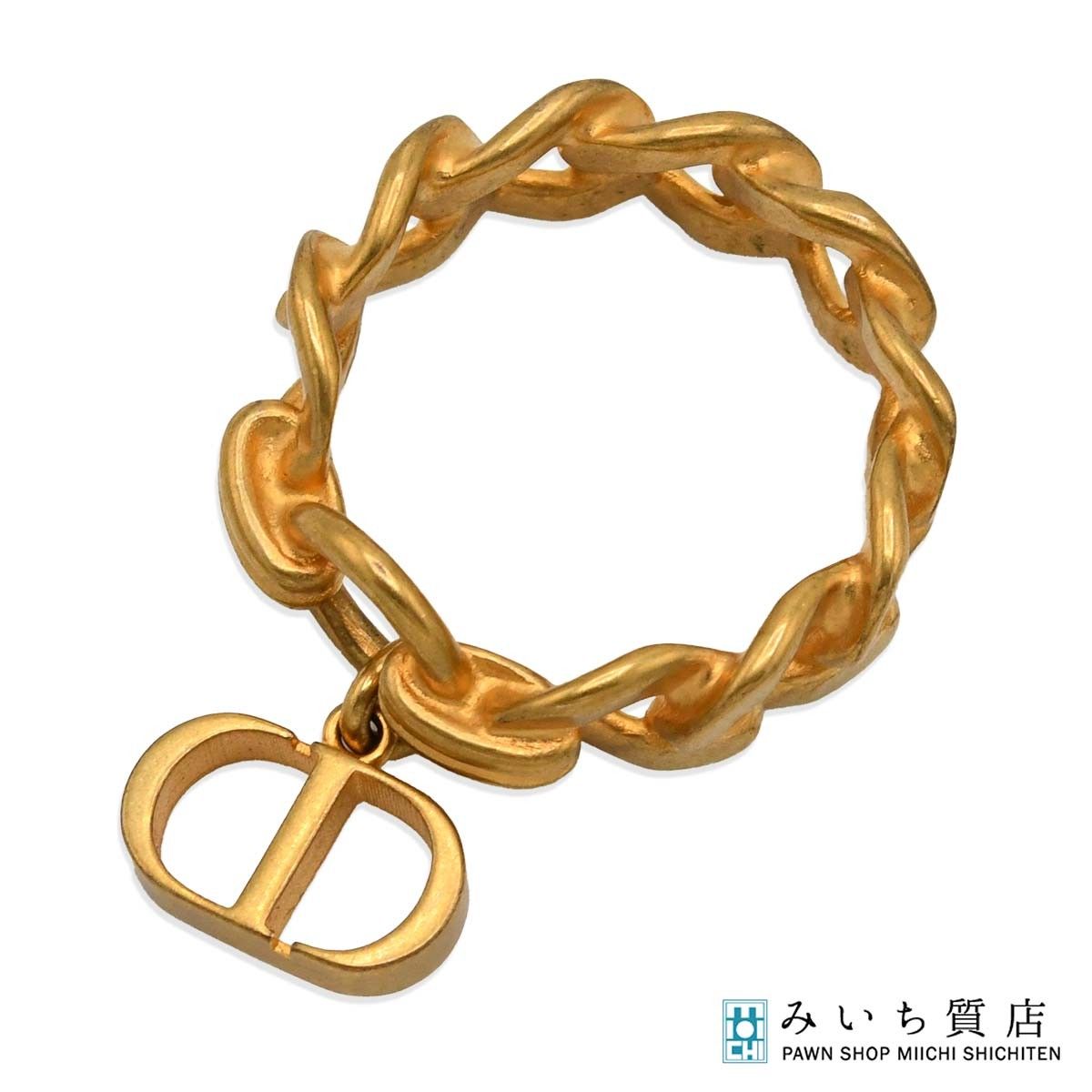 Christian Dior クリスチャンディオール リング 指輪 CDロゴ L 約13.5号 ゴールド アクセサリー レディース H12921
