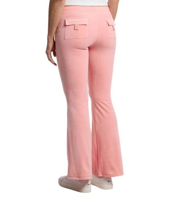 【送料無料】 ジューシークチュール レディース カジュアルパンツ ボトムス Heritage Low Rise Snap Pocket Easy Fit Track Pants Strawberry Ice