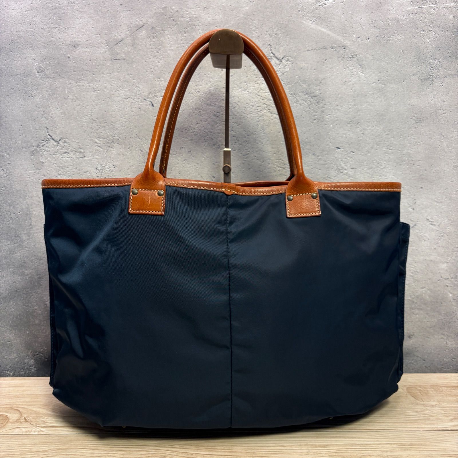 ✨Felisi フェリージ 9236 トートバッグ✨ ネイビー×ブラウン レザー 