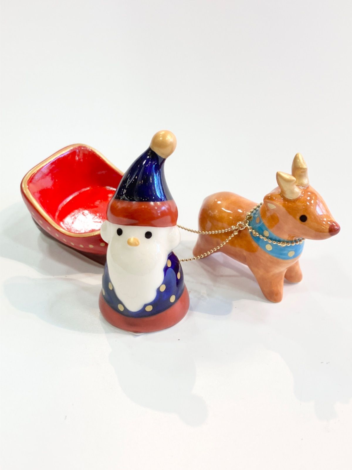 新品・5点セット】江戸城御用窯 幸兵衛窯 クリスマス置物 5点フル