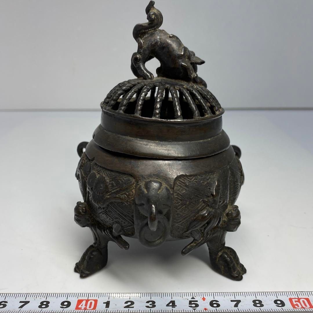 古銅 自在カニ置物 685g/幅約23㎝ 東Y6-0910☆2F 古銅 自在