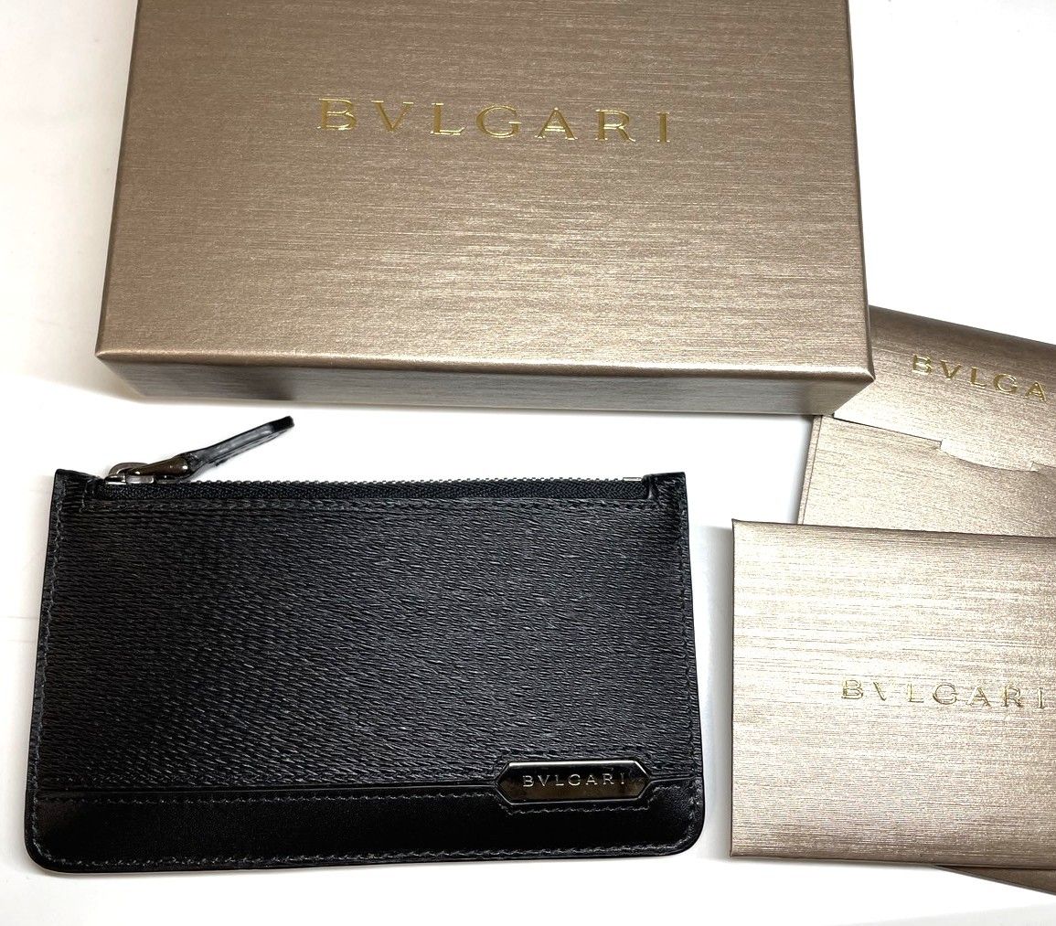 ブルガリ BVLGARI カードケース コインケース フラグメントケース レザー 黒