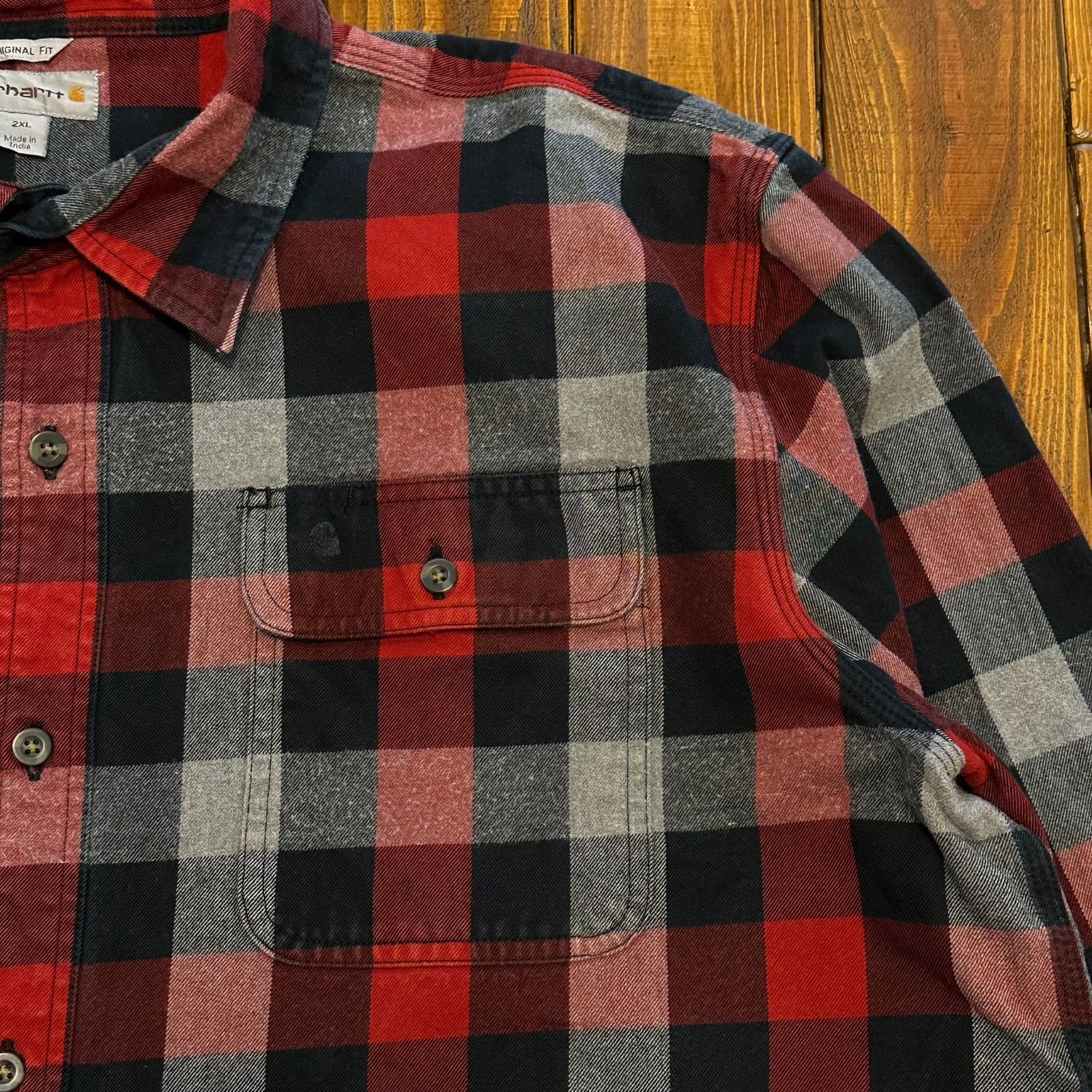 チェックネルシャツ オリジナルフィット2XL