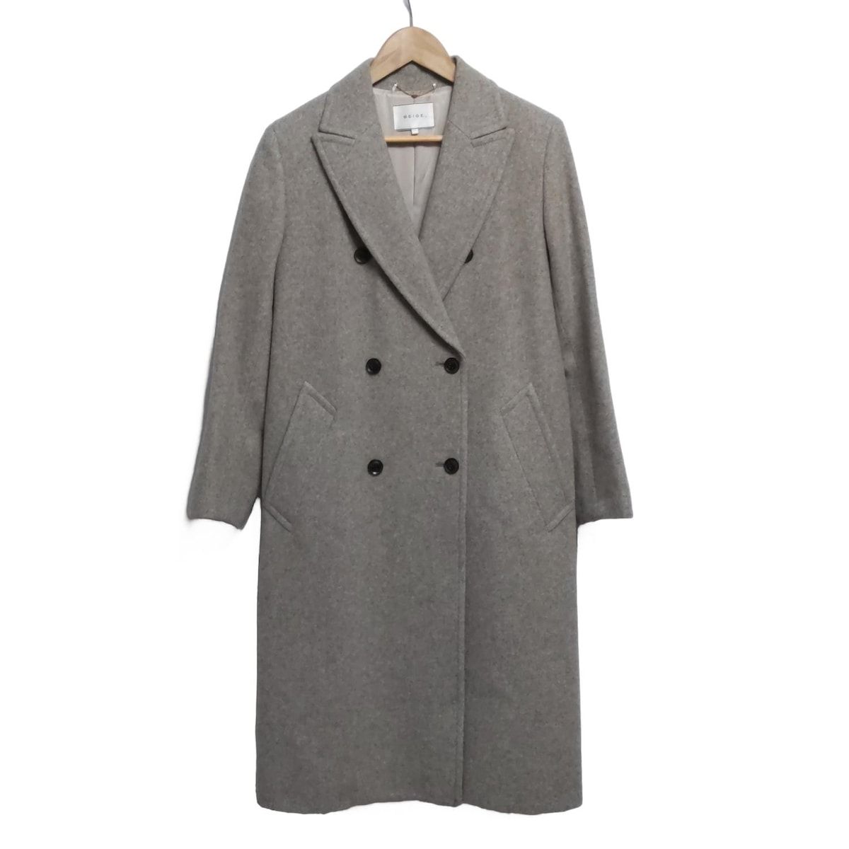 BEIGE ベイジ コート サイズ4 XL レディース - ライトグレー×ダークブラウン 長袖 冬