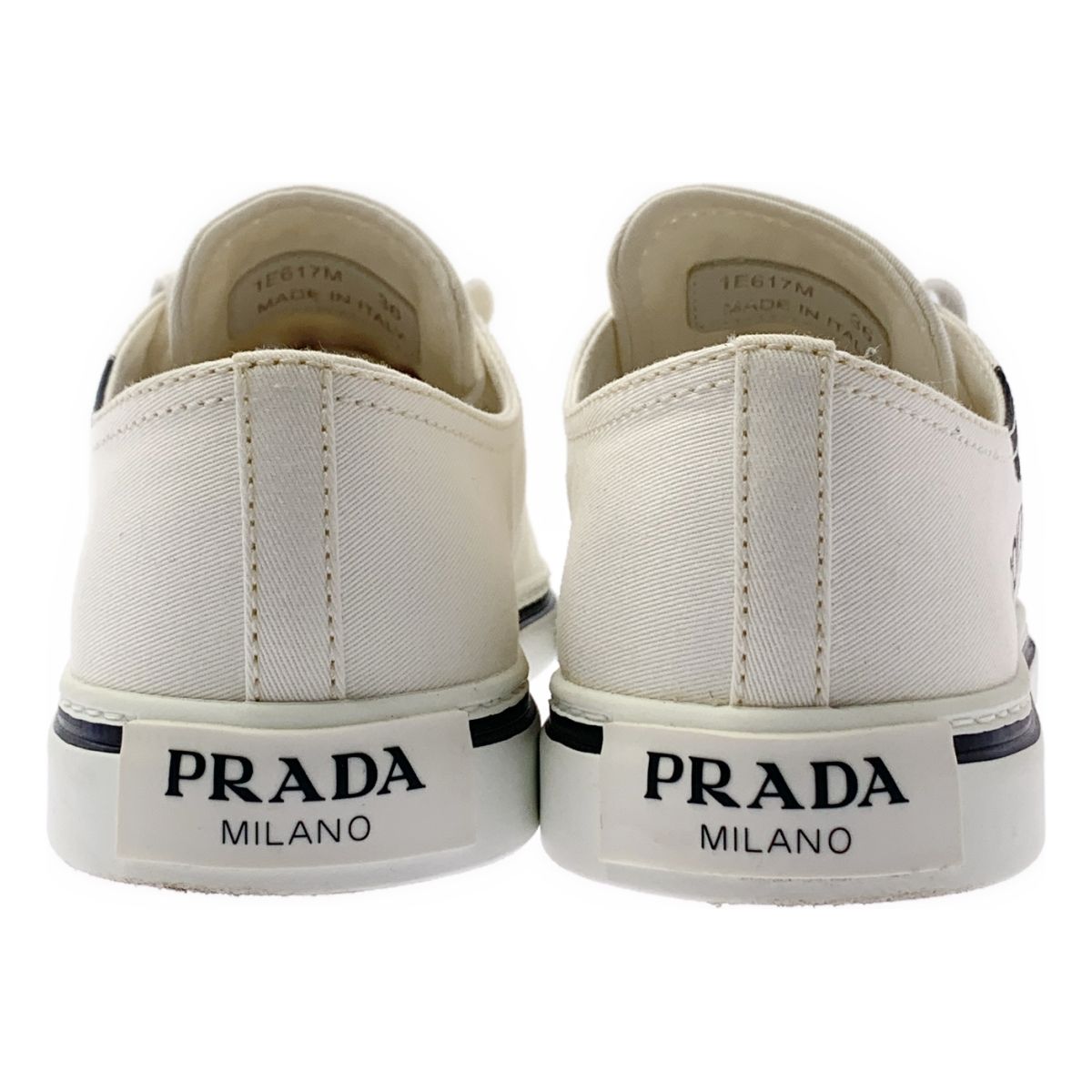 PRADA / プラダ | キャンバス ドット ポインテッドトゥ スニーカー 
