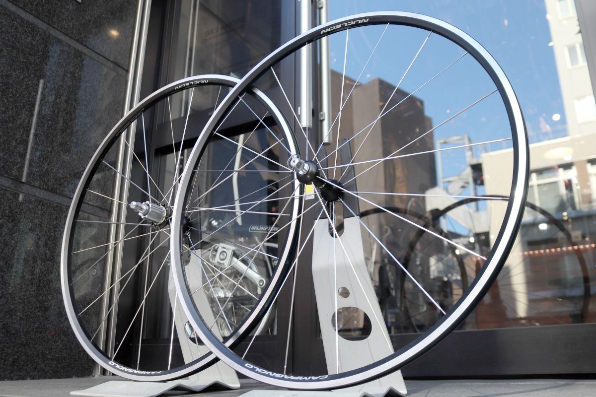 カンパニョーロ Campagnolo ニュークレオン NUCLEON アルミ クリンチャー ホイールセット カンパ12S/11S ナローリム 15C  【東京南麻布店】