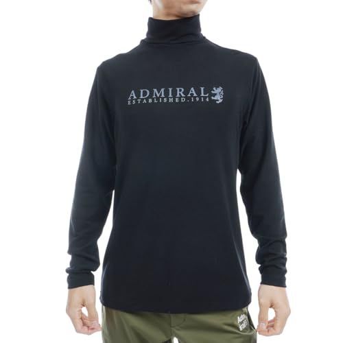 Size LL_Color ブラック Admiral GOLF アドミラル ゴルフ ソフトタッチ ロングスリーブ タートルシャツ ADMA484