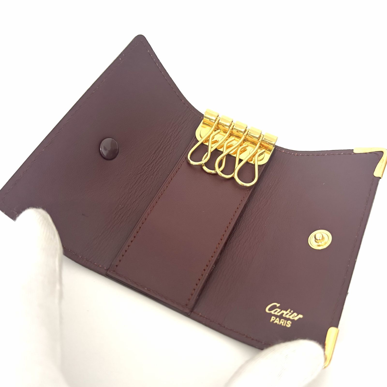 超美品  カルティエ パシャ レザー 4連 キーケース 超美品 カルティエ パシャ レザー 4連 キーケース Cartier