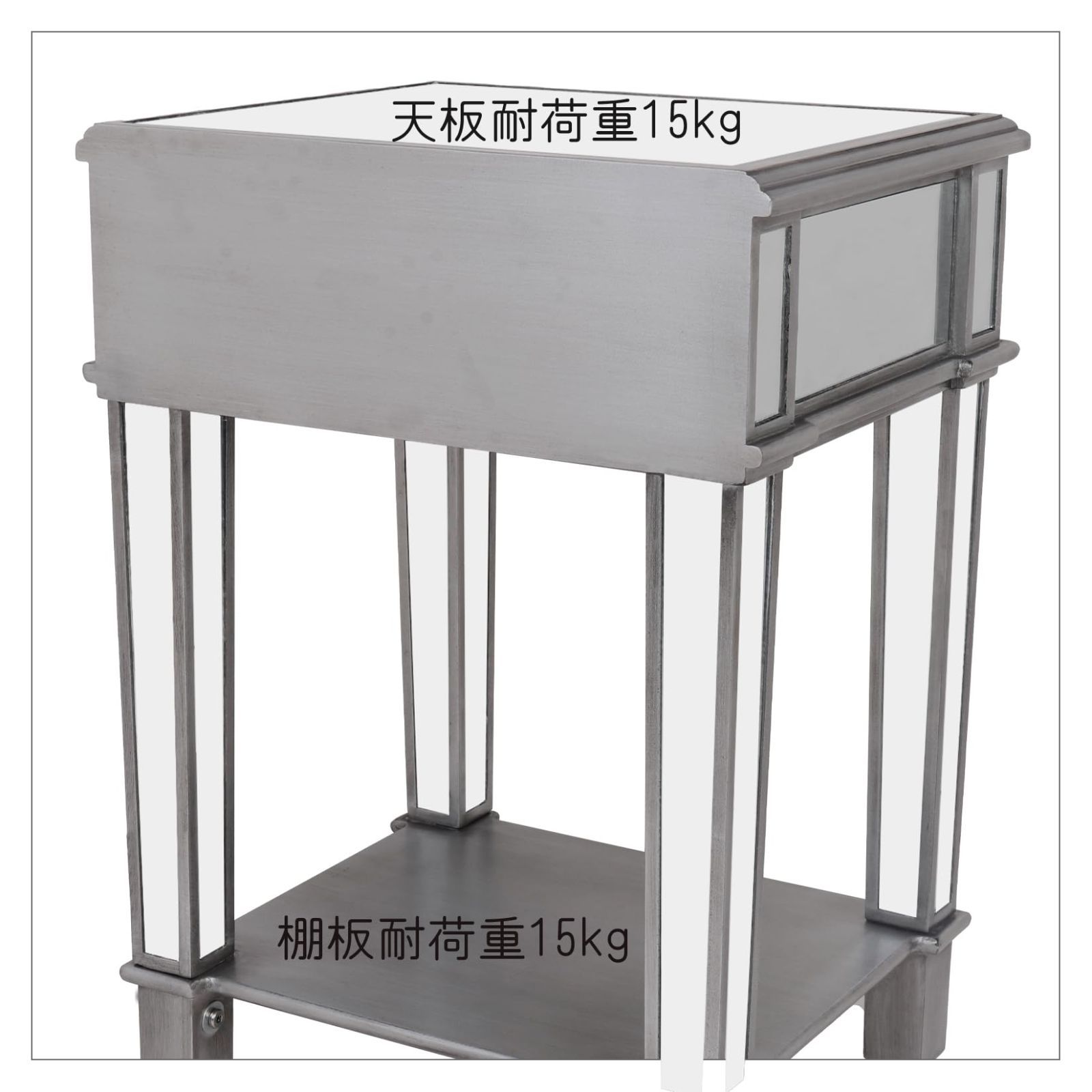 【Artloge】サイドテーブル ガラス 引き出し 2段 収納 人気商品】Artloge サイドテーブル ガラス 引き出し 2段 収納