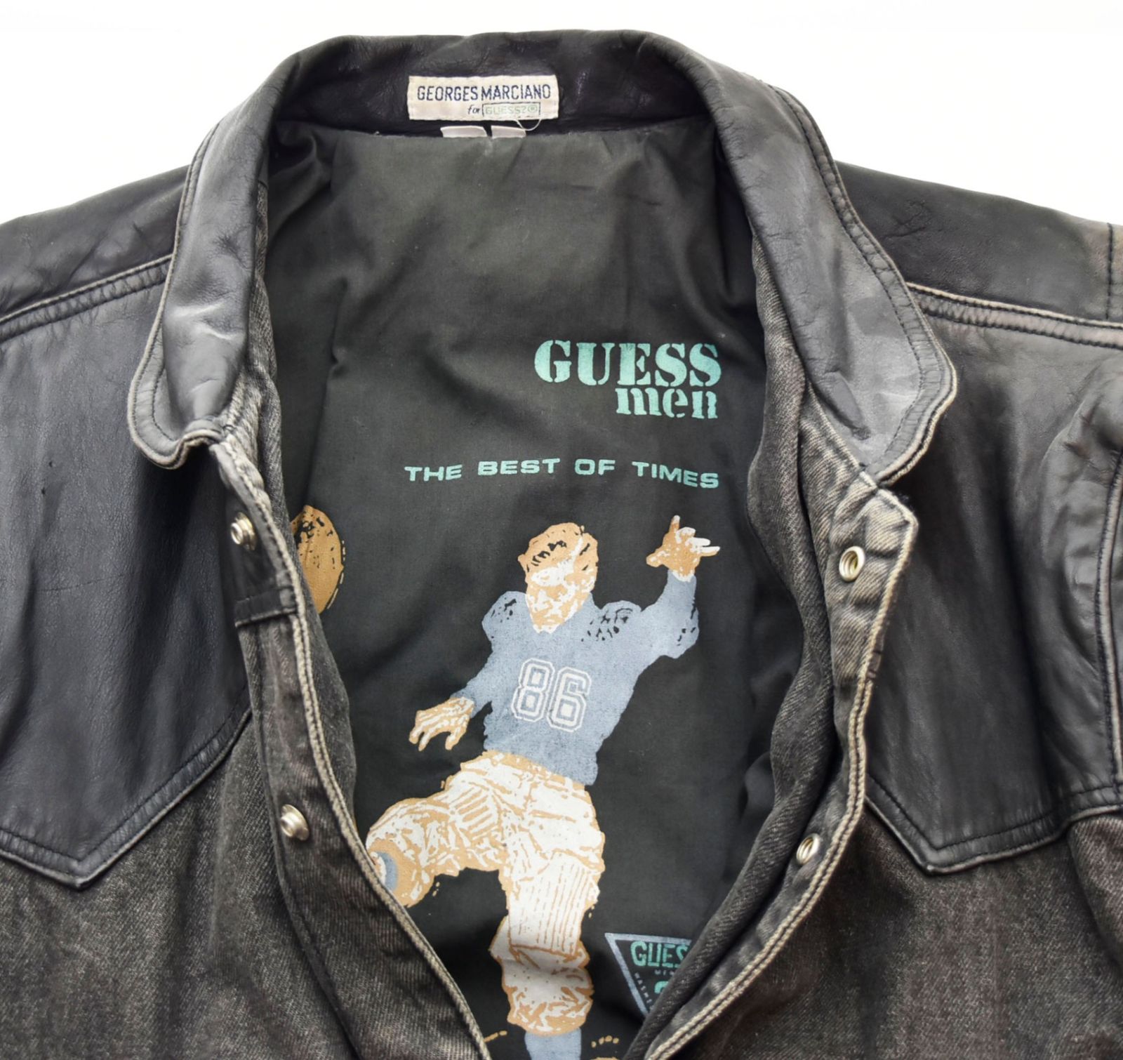 ゲス Guess 80s 80年代 デニムジャケット 黒 M15812 ジャケット 無地