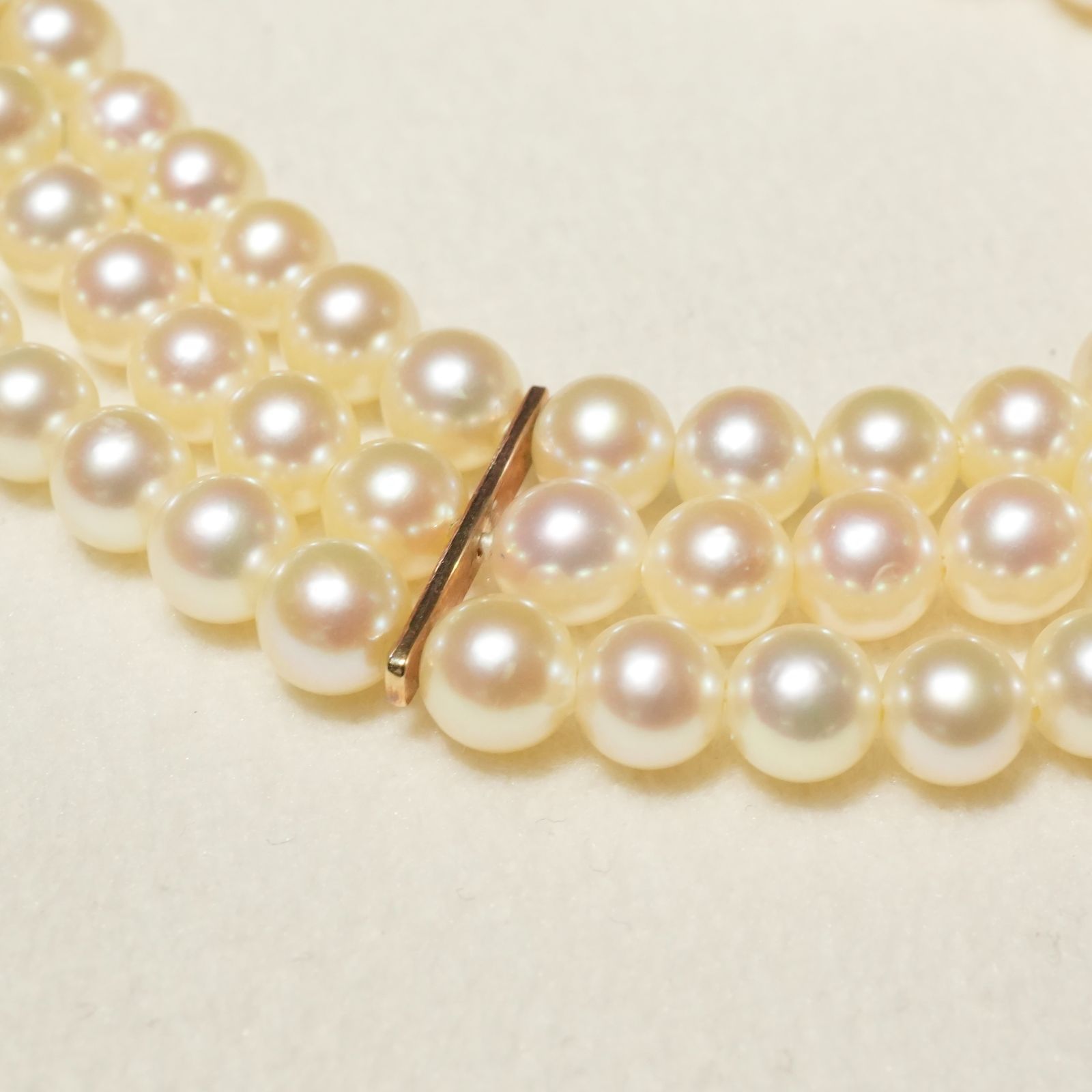 ミキモト ベビーパール アコヤ真珠 ブレスレット K14 3連/24-5185M