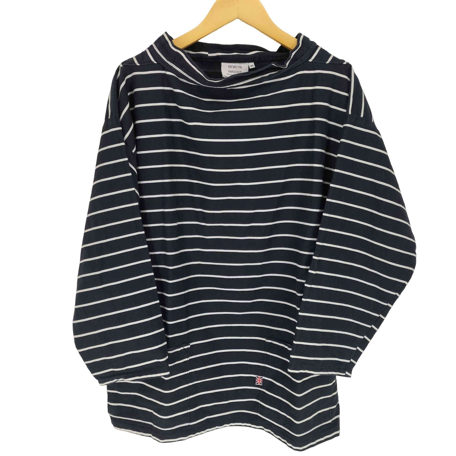 ニューリンスモック NEWLYN SMOCKS ボーダー柄2ポケット L/S TEE メンズ JPN：M 