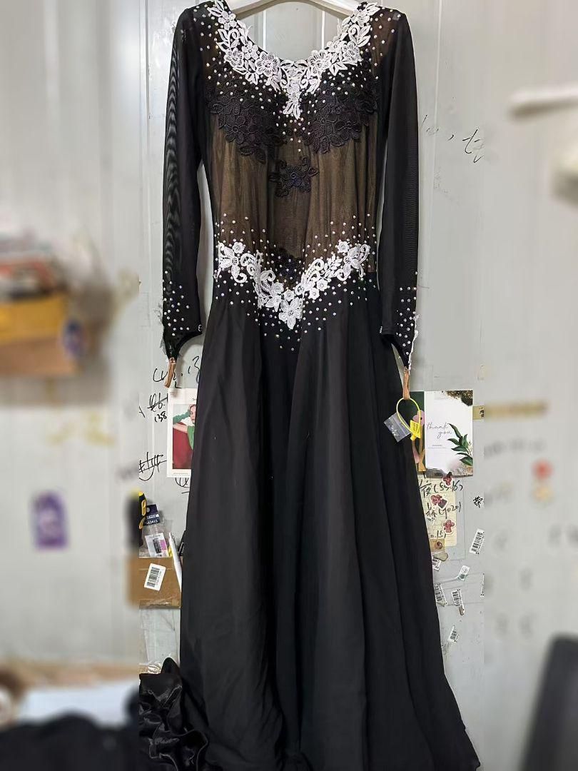 S 社交ダンスドレス ドレス レース フロート付 LLC-HASEGAWATOSO_COM