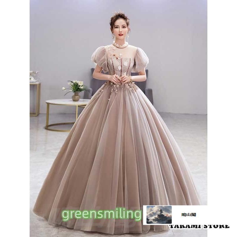 ドレス ロングドレス 袖あり ウェディングドレス ロング丈 パーティードレス 大きいサイズ ピアノ 編み上げ イブニングドレスWP数量 価格926 MAAHADDERANG_COM