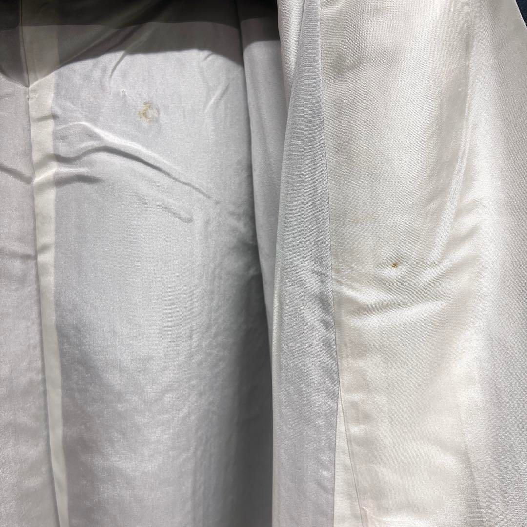 未着用　色無地　リーフ地紋　ネイビー　パーティー　お茶会　着物　014a d 未着用 色無地 リーフ地紋 ネイビー パーティー お茶会 着物 014a d