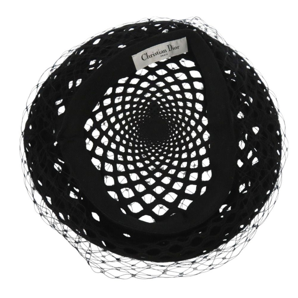 クリスチャン ディオール 帽子 チュール キャスケット ブラック