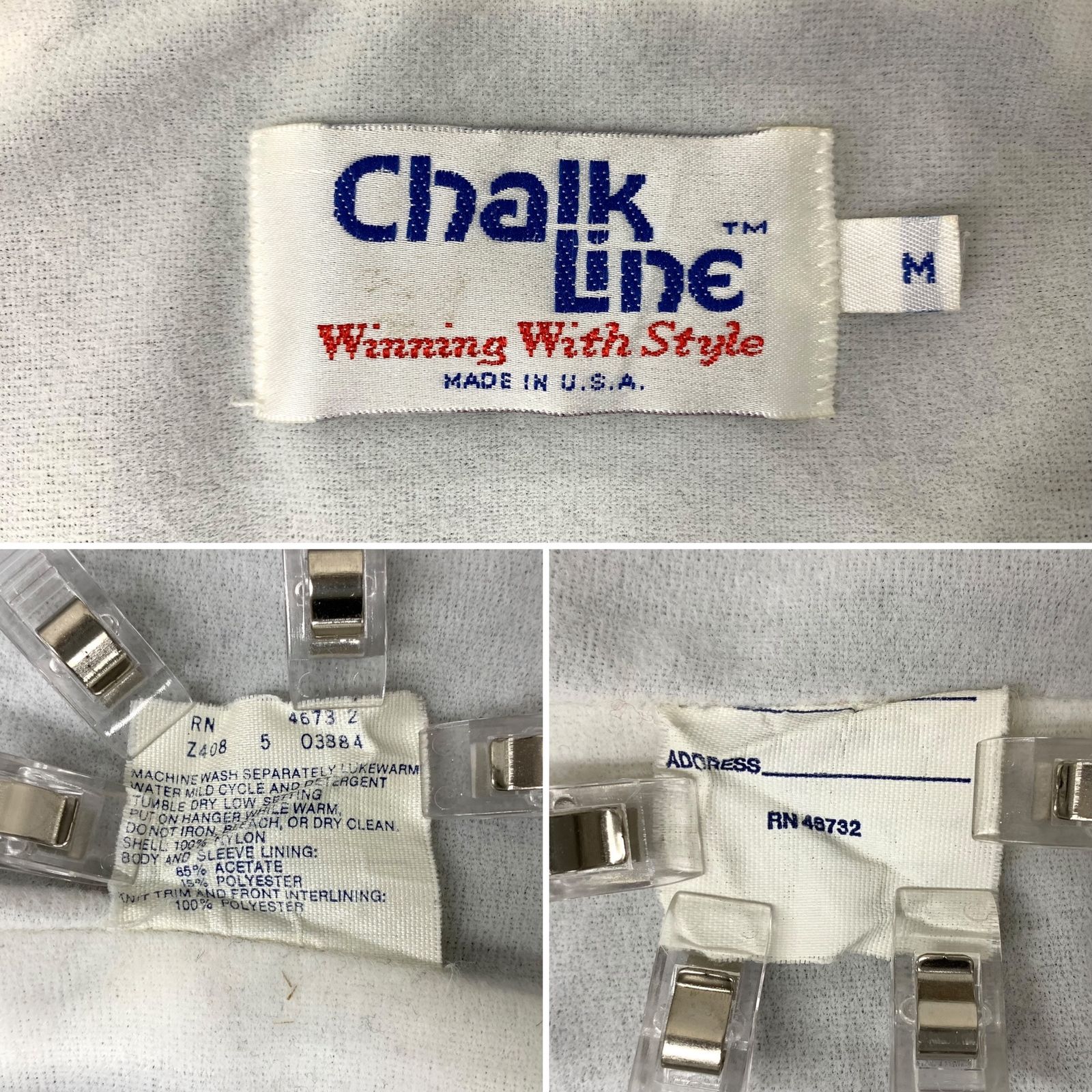 【CHALK LINE】90s USA製 チョークライン ナイロン スタジャン CHALK LINE】90s USA製 チョークライン ナイロン スタジャン