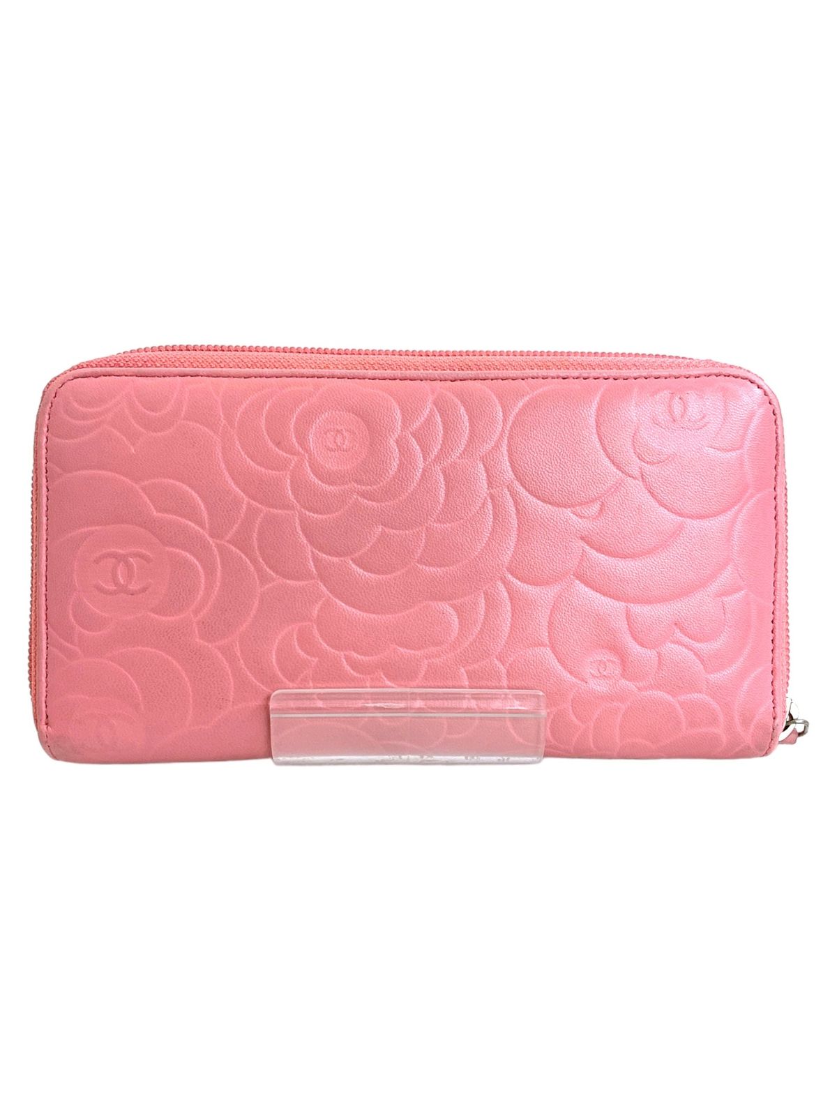 CHANEL (シャネル) 長財布 ウォレット ラウンドファスナー カメリア 