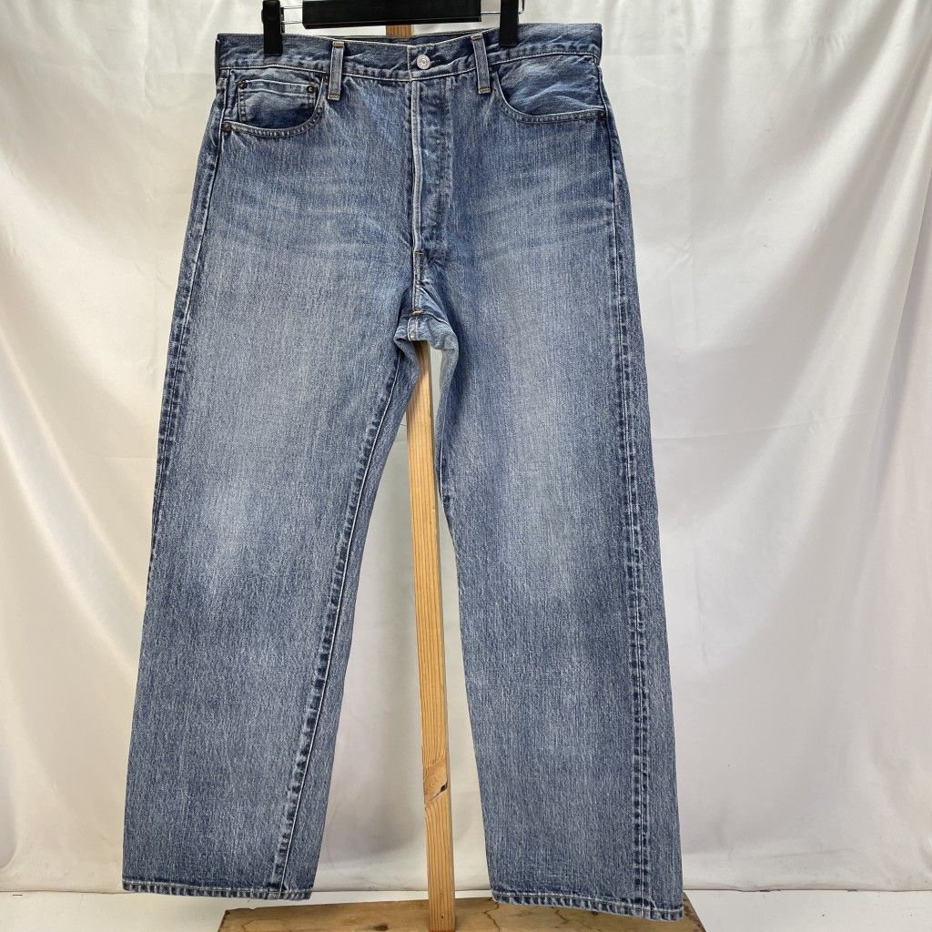 01w-4104 スタンダードカリフォルニア STANDARD CALIFORNIA 5P Denim pants 950 Vintage Wash ヴィンテージ加工 ボタンフライ ライトブルー サイズ34 メンズ デニム