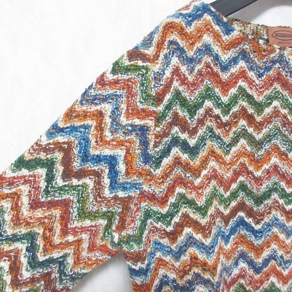 美品 MISSONI ミッソーニ ヴィンテージ シェブロン ボーダー ジグザグ