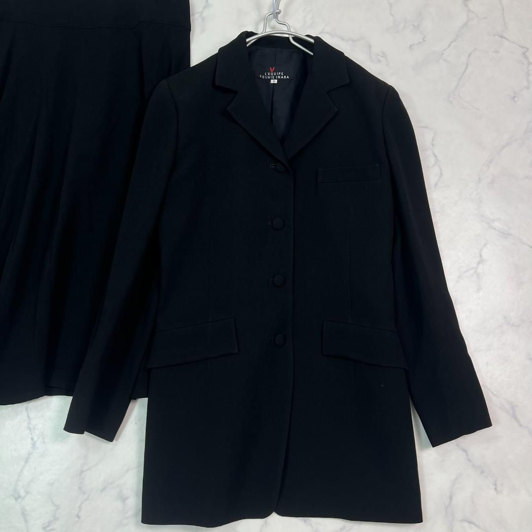 極美品レキップヨシエイナバ ブラックフォーマル ロング 礼服春夏 L 