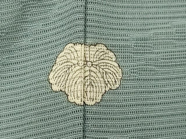 平和屋着物＊夏物 色無地 絽 墨流し紋紗 水浅葱色 正絹 逸品  