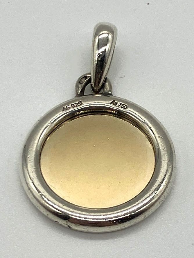 [HERMES]エルメス　セリエ　 ペンダントトップ　AU750 Ag925 エルメス HERMES エルメス セリエ AU750 AG925 18金 シルバー