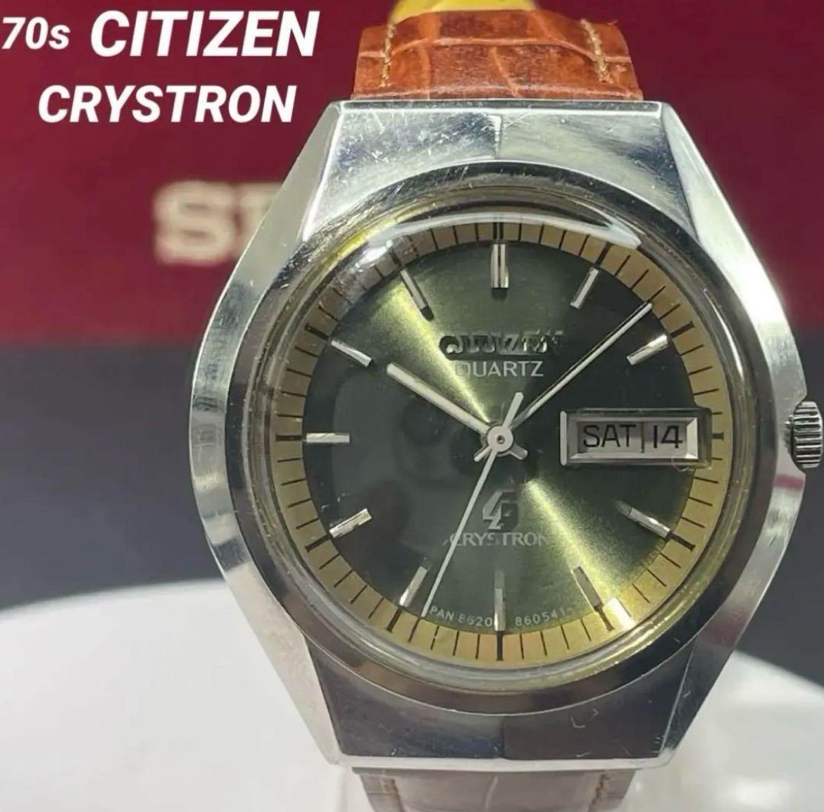 希少 70s CITIZEN クリストロン 国産初クォーツ 腕時計 電池交換済 