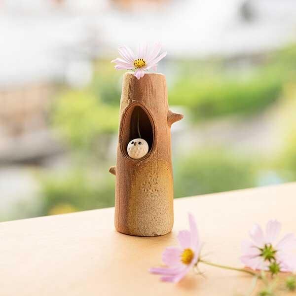 信楽焼、紫峯作、花入れ、陶器 おしゃれ、大壺つぼ 花器 古信楽窯変