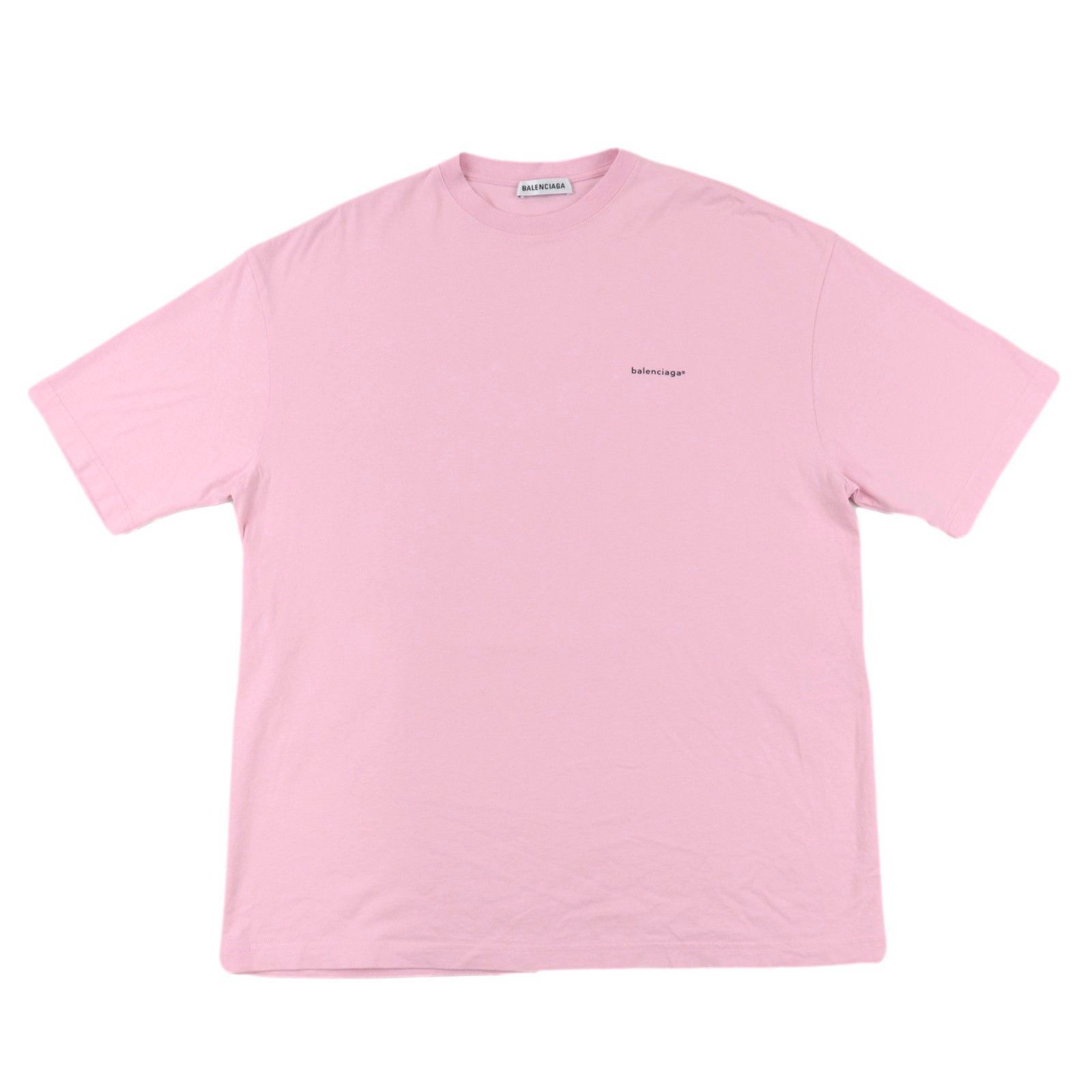 美品 バレンシアガ 19年 オーバーサイズ ロゴ 半袖Tシャツ