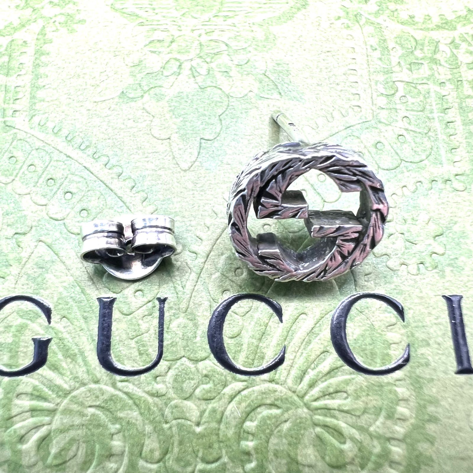 GUCCI グッチ ピアス インターロッキング アラベスク GG ロゴ