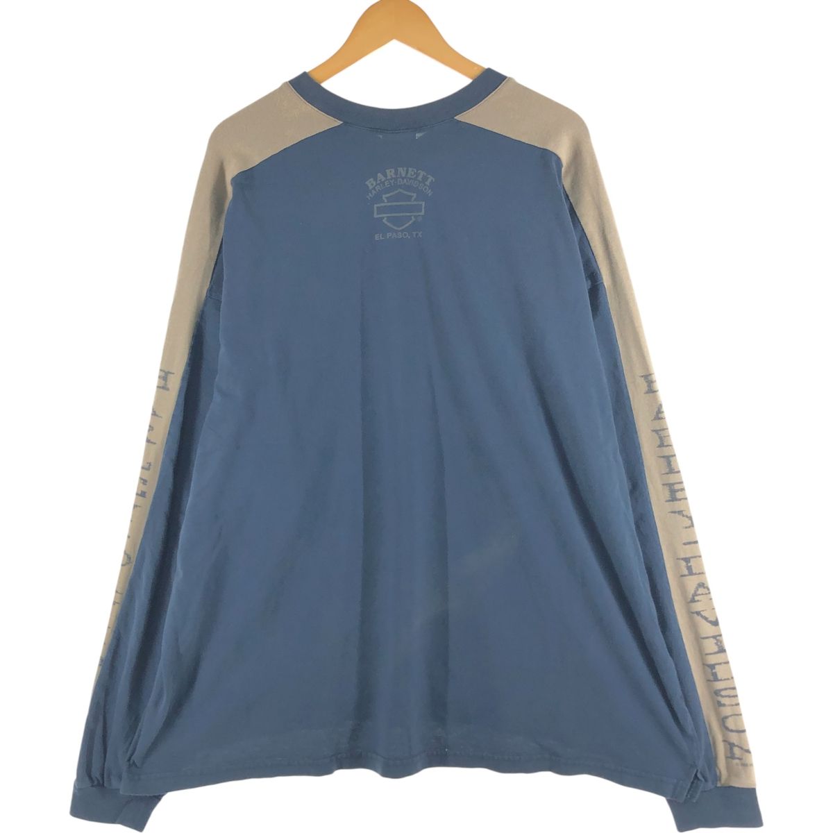 古着 ハーレーダビッドソン Harley-Davidson ヘンリーネック ロングT
