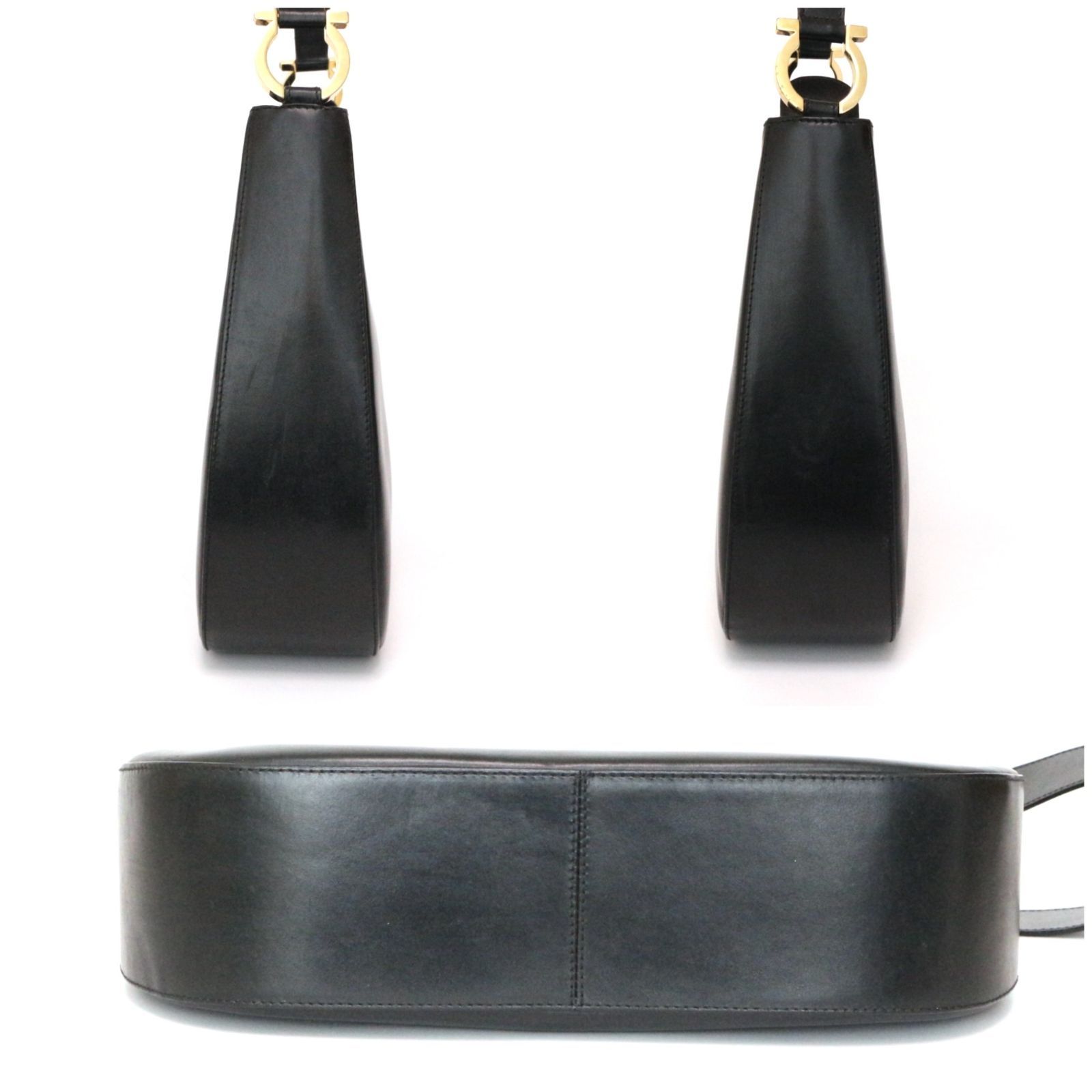 フェラガモ ガンチーニ ショルダーバッグ AQ-21 8162 ブラック サルヴァトーレ フェラガモ AQ21 8162 ガンチーニ GANCINI ワン