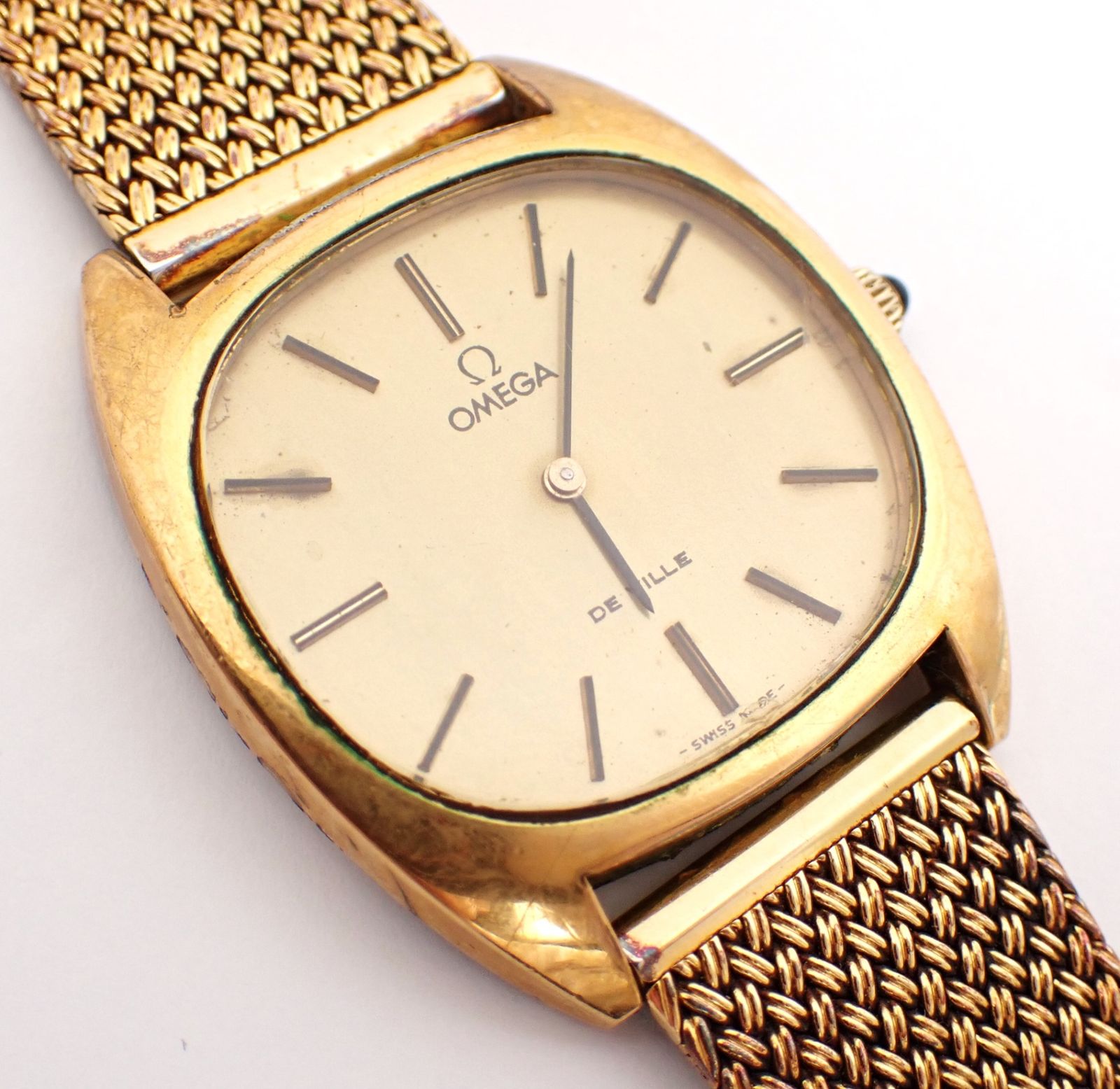 手巻き】OMEGA オメガ デビル ゴールド文字盤 レディース 腕時計 OMEGA