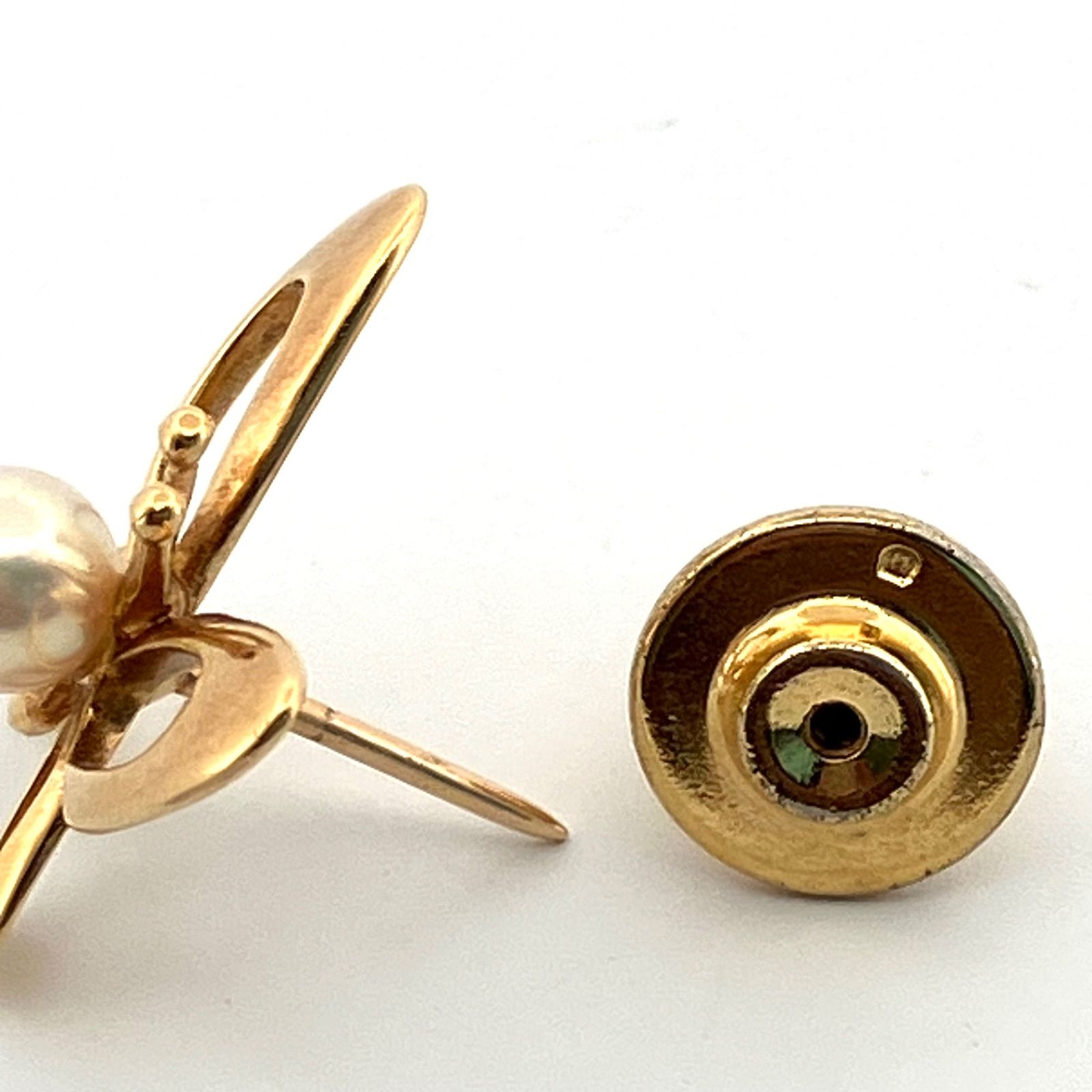 ミキモト バタフライ アコヤ真珠ブローチ MIKIMOTO バタフライモチーフ アコヤ真珠ブローチ 750(K18)