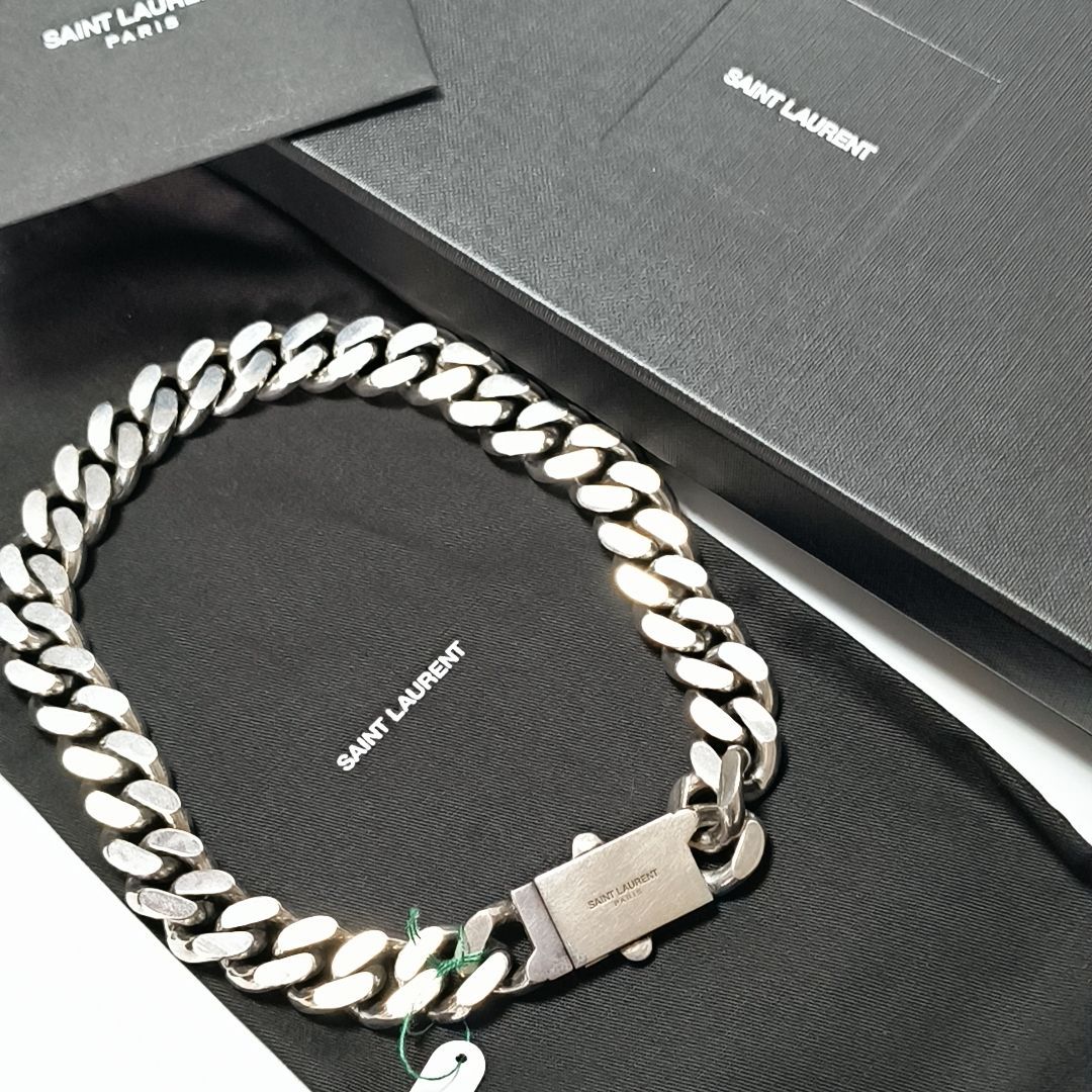 SAINT LAURENT（サンローラン）メタルカーブチェーンネックレス 【公式